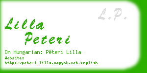 lilla peteri business card